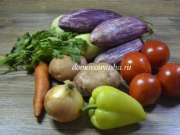 Gemüseeintopf mit Auberginen und Zucchini. Bereiten Sie einen Eintopf aus Zucchini und Auberginen zu