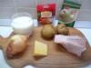 Jak vařit zapékané brambory, klasický recept s masem as fotografií Zapékané brambory s masem